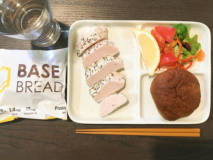 basebread ベースブレッドダイエット 梅しそもりつけ